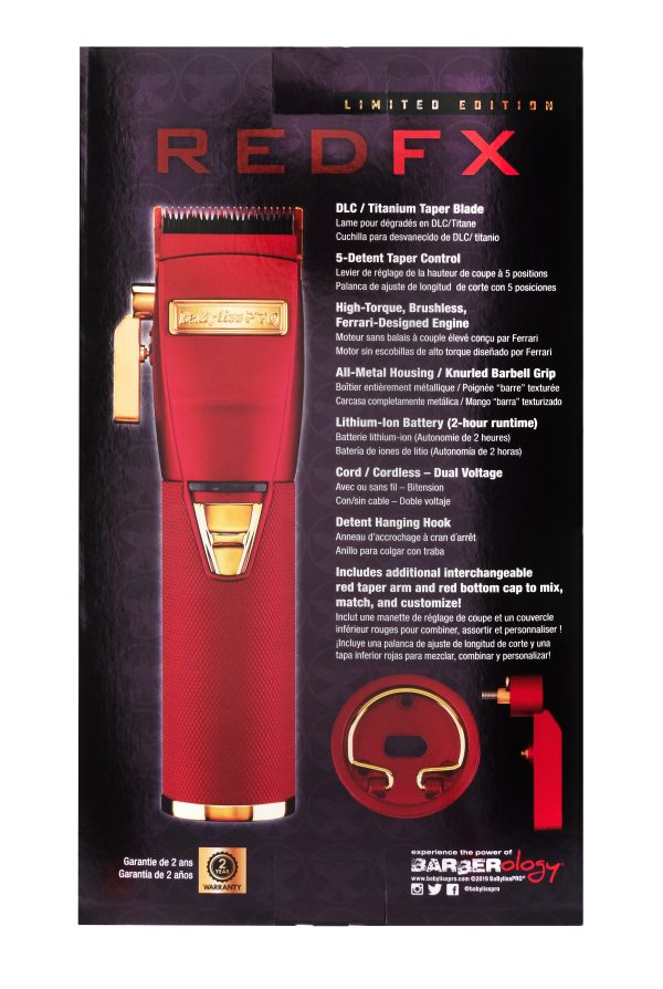 BaBylissPRO RedFX Lithium Hair Clipper Online