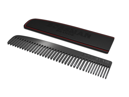 Bossman Metal Beard & Moustache Comb with Leather Sleeve Cheap