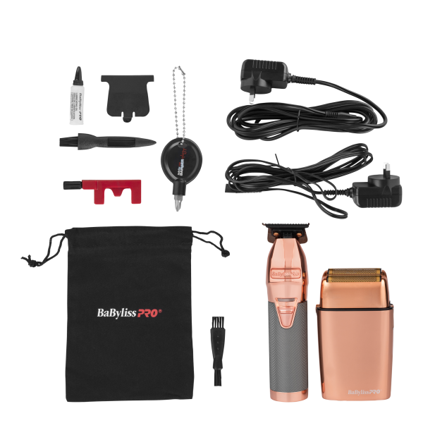 BaBylissPRO Duo Rose Gold Double Foil Shaver and Outliner Trimmer For Discount