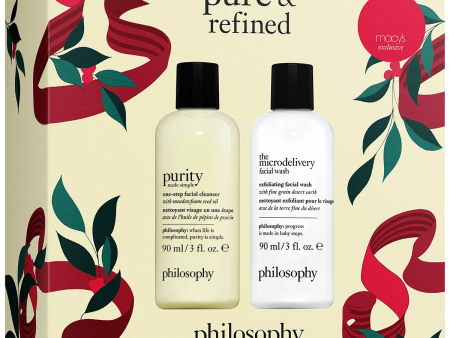 Philosophy Pure & Refined 2 Piece Cleansing Skincare Set Online now