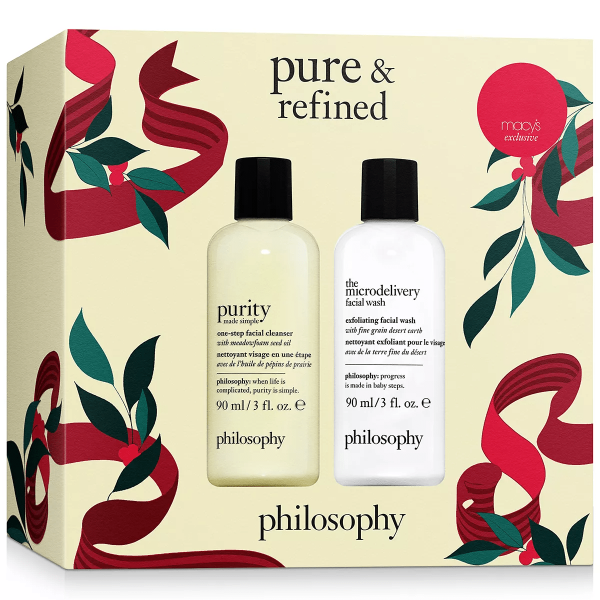 Philosophy Pure & Refined 2 Piece Cleansing Skincare Set Online now