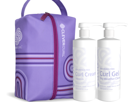 Clever Curl Fragrance Free Curl Cream & Dry Weather Gel Duo Pack Sale